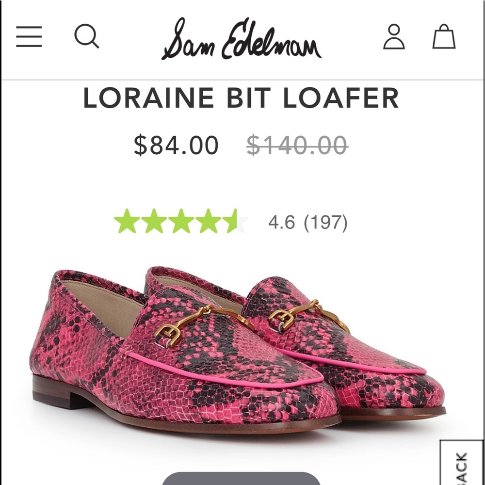 Sam Edelman hot pink Lorraine loafer
